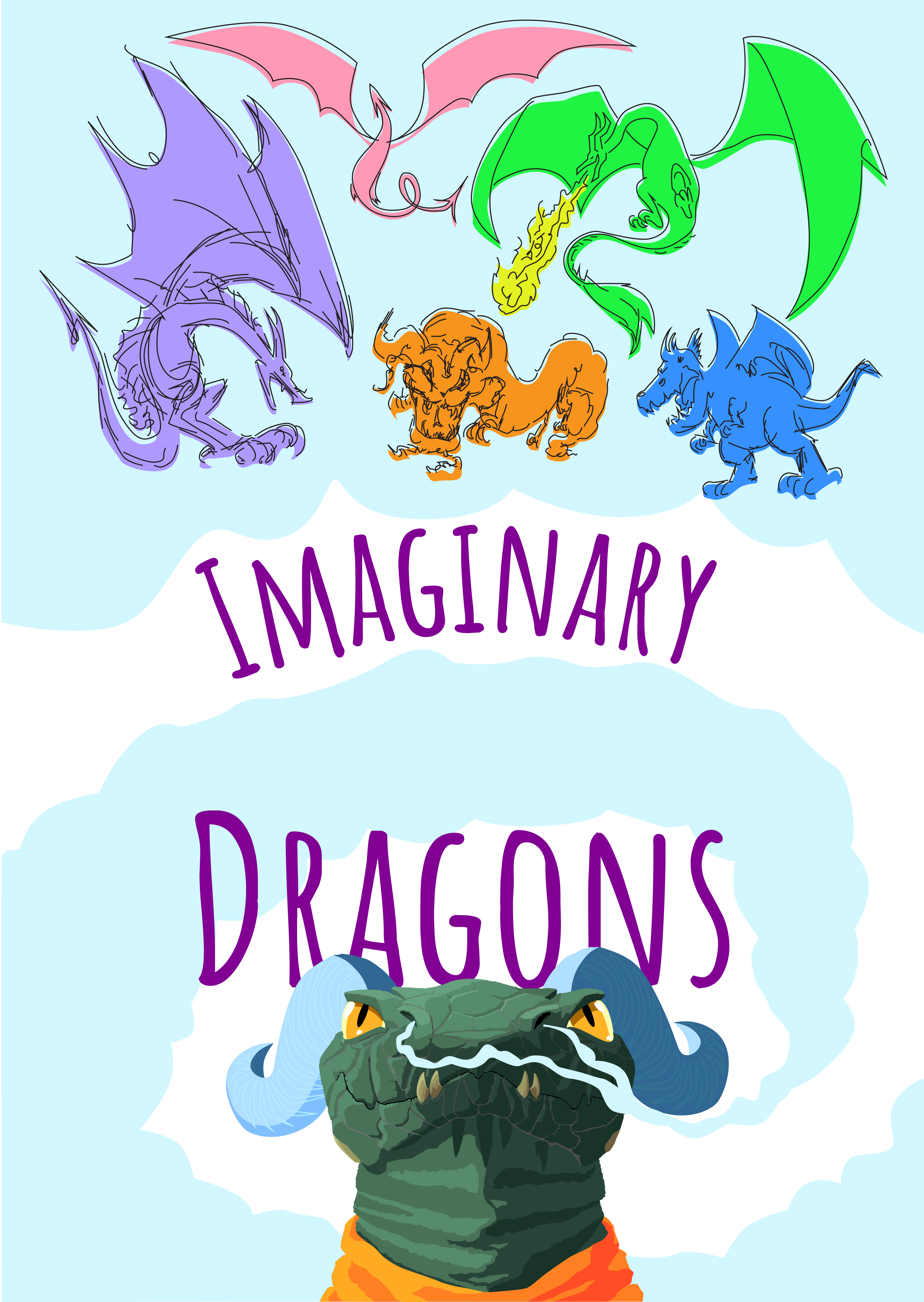 imaginary dragons parody print